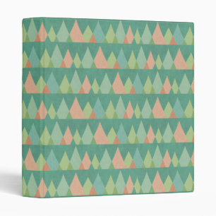 Southwest Geo Step Teal Triangle Pattern Binder