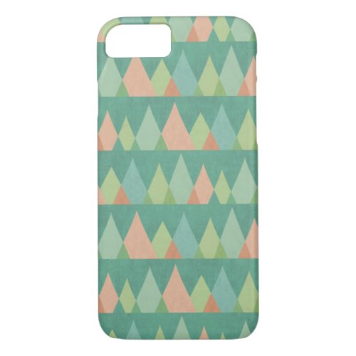 Southwest Geo Step  Teal Triangle Pattern iPhone 87 Case