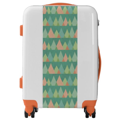 Southwest Geo Step  Teal Triangle Pattern Luggage