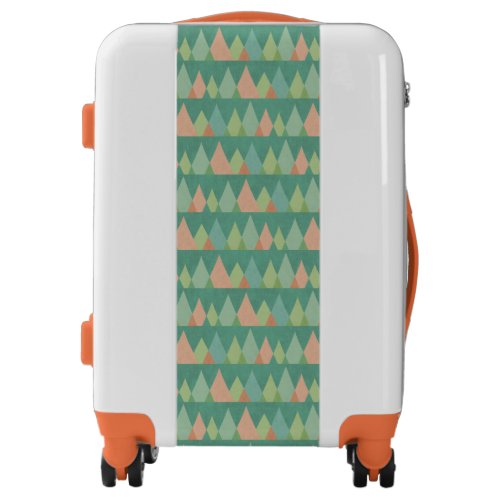 Southwest Geo Step  Teal Triangle Pattern Luggage