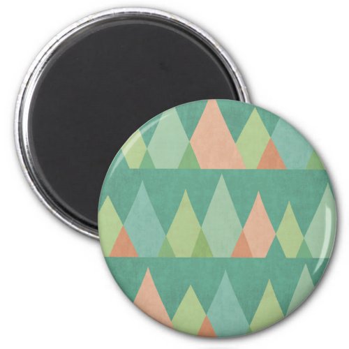 Southwest Geo Step  Teal Triangle Pattern Magnet