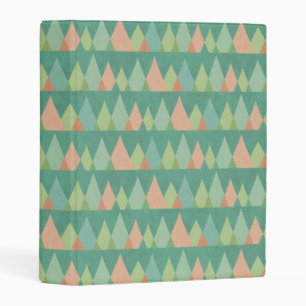 Southwest Geo Step Teal Triangle Pattern Mini Binder