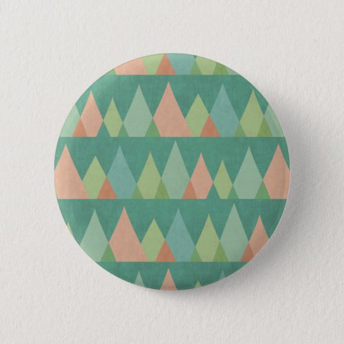 Southwest Geo Step  Teal Triangle Pattern Pinback Button