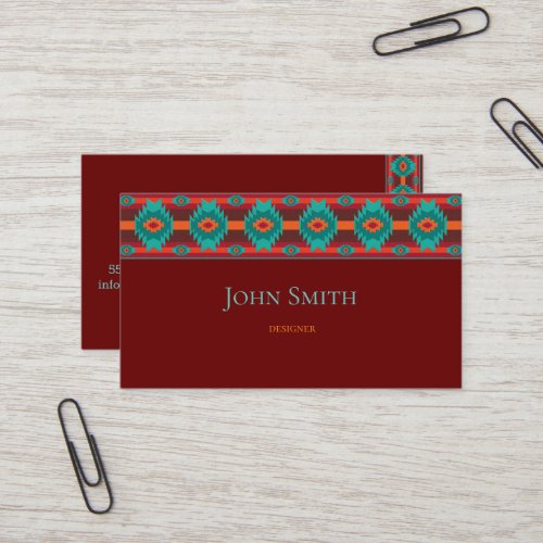 Southwest geometric design business card