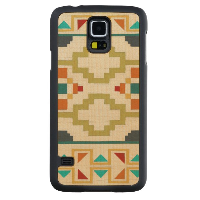 Southwest Geometry I Carved Maple Galaxy S5 Slim Case (Back)