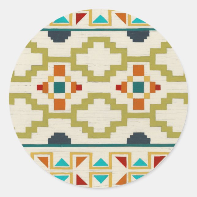 Southwest Geometry I Classic Round Sticker (Front)