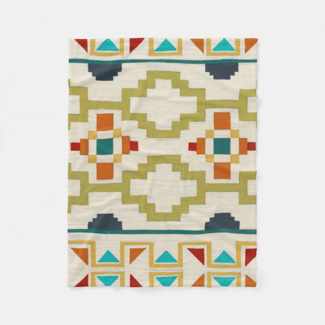 Southwest Geometry I Fleece Blanket (Front)