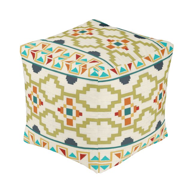 Southwest Geometry I Pouf (Angled Front)