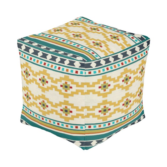 Southwest Geometry III Pouf (Angled Front)