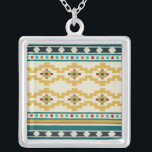 Southwest Geometry III Silver Plated Necklace<br><div class="desc">Patterns</div>