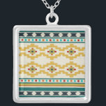 Southwest Geometry III Silver Plated Necklace<br><div class="desc">Patterns</div>