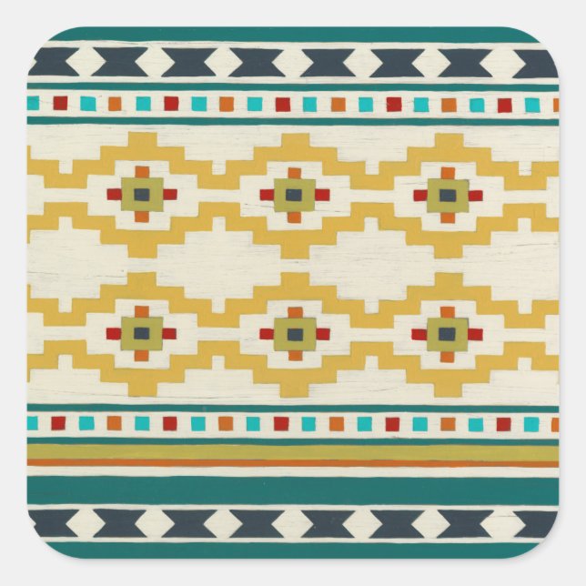 Southwest Geometry III Square Sticker (Front)