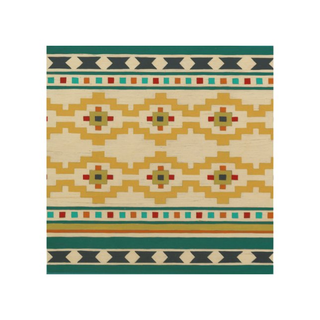 Southwest Geometry III Wood Wall Art (Front)