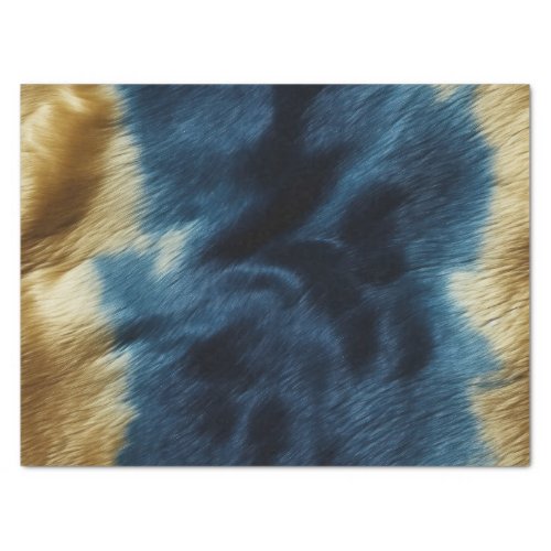 Southwest Gold Blue Cowhide Tissue Paper