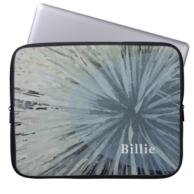 Southwest Gray Agave Cactus Laptop Sleeve  (Front)