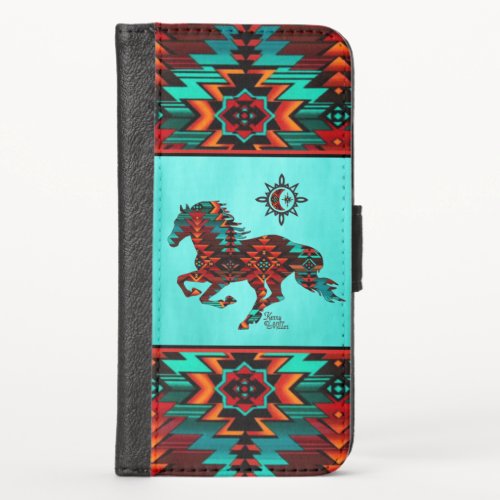 Southwest Horse iPhone Wallet Case