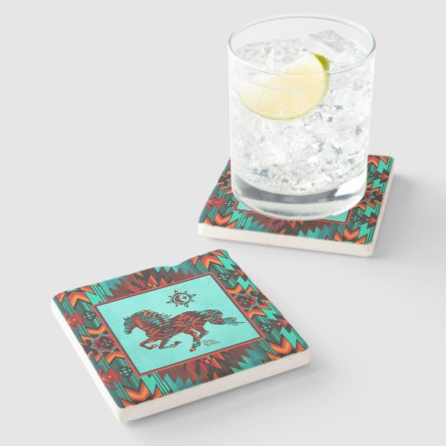 Southwest Horse Stone Coaster