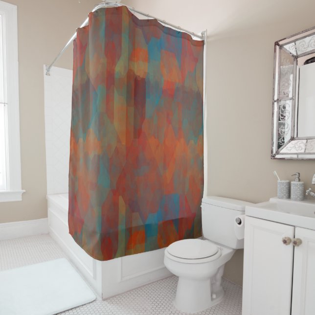 Southwest Illusion Shower Curtain (In Situ)