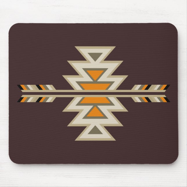 Southwest Indian Design-Brown Mouse Pad (Front)