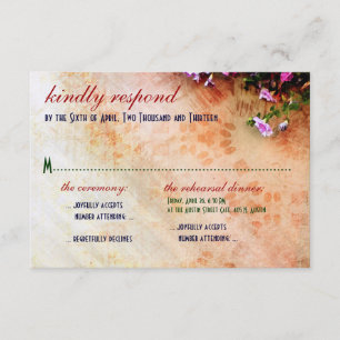 Southwest-inspired Wedding & Rehearsal Dinner RSVP Card