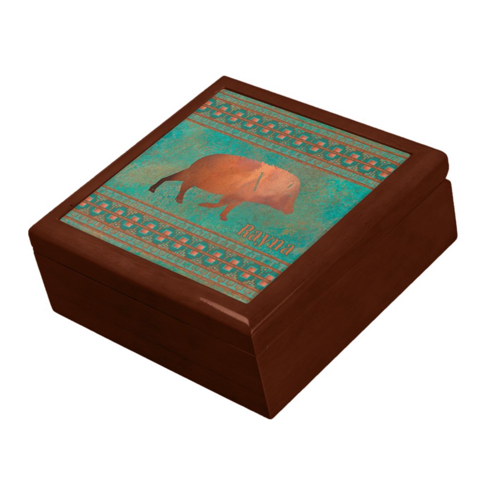 Southwest Javelina Personalized Keepsake Box
