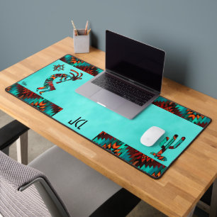 Southwest Kokopelli And Cactus Desk Mat