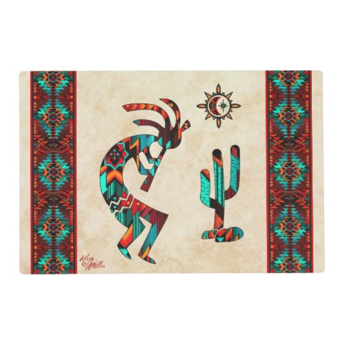 Southwest Kokopelli And Cactus Placemat