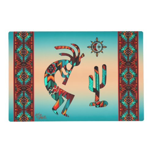 Southwest Kokopelli And Cactus Placemat