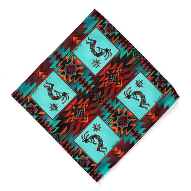 Southwest Kokopelli  Bandana (Front)