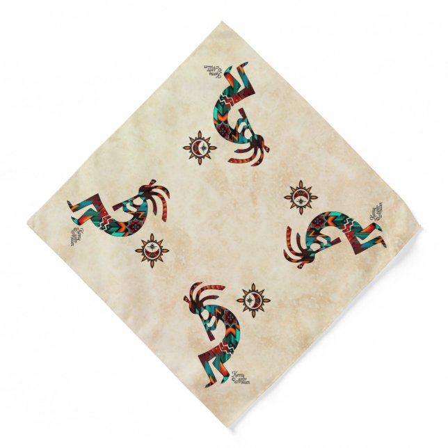 Southwest Kokopelli  Bandana (Front)