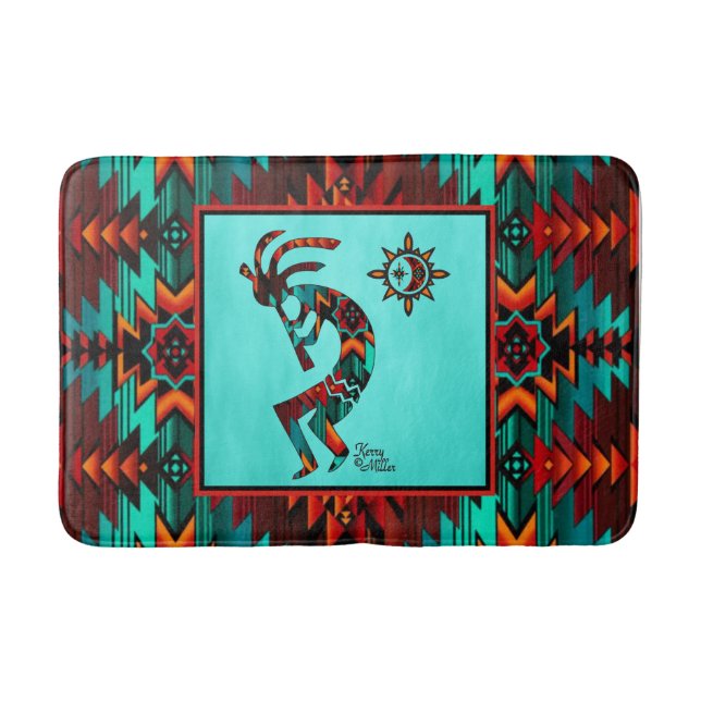 Southwest Kokopelli  Bath Mat (Front)