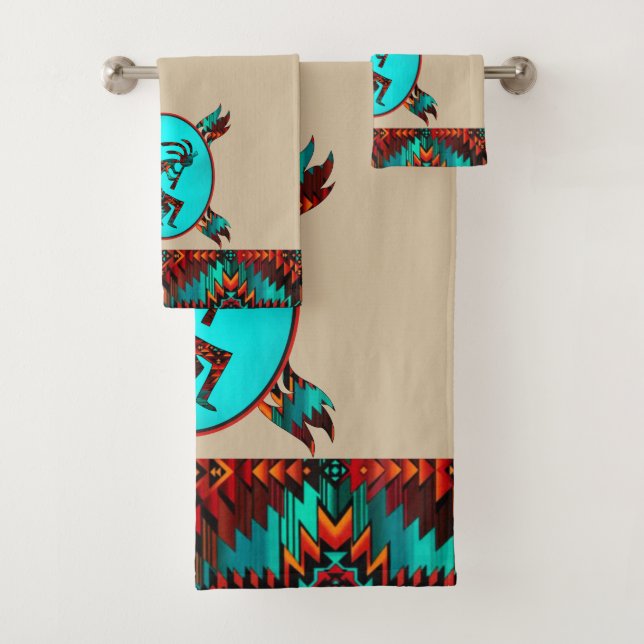 Southwest Kokopelli Bath Towel Set (Insitu)
