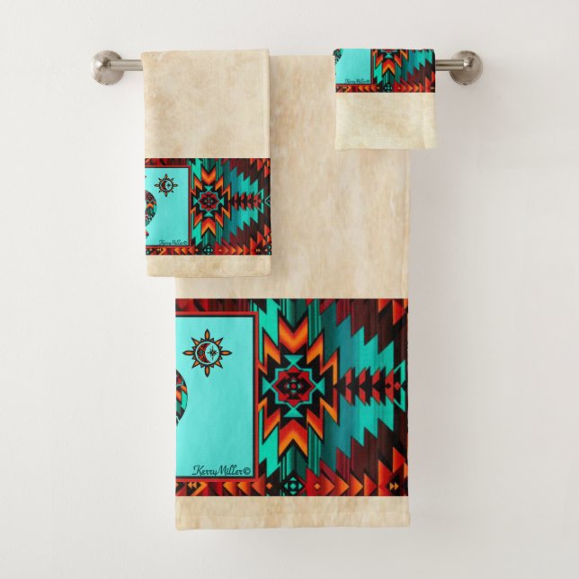 Southwest Kokopelli Bath Towel Set (Insitu)