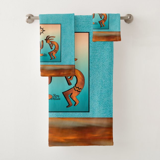 Southwest Kokopelli Bath Towel Set (Insitu)