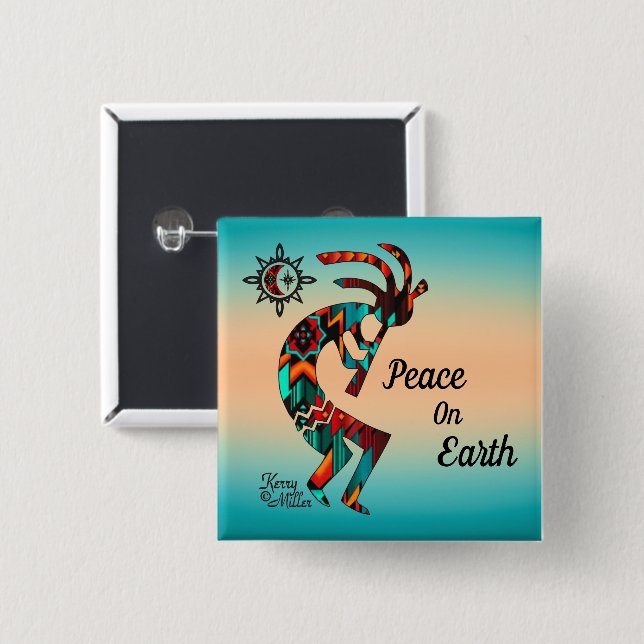 Southwest Kokopelli Button (Front & Back)