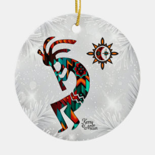 Southwest Kokopelli Ceramic Ornament