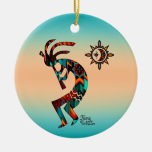 Southwest Kokopelli Ceramic Ornament