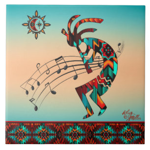 Southwest Kokopelli Ceramic Tile
