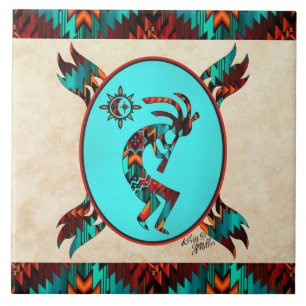 Southwest Kokopelli Ceramic Tile