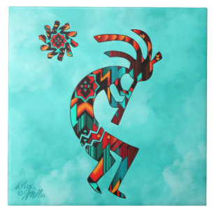 Southwest Kokopelli Ceramic Tile