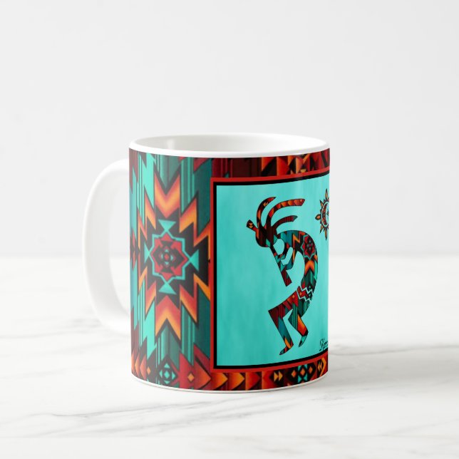 Southwest Kokopelli Coffee Mug (Front Left)