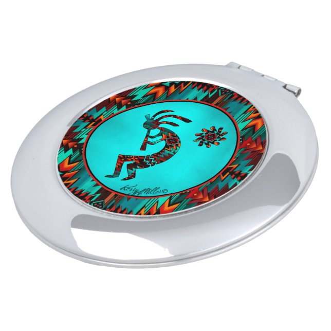 Southwest Kokopelli Compact Mirror (Turned)