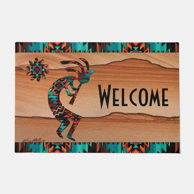 Southwest Kokopelli Doormat (Front)