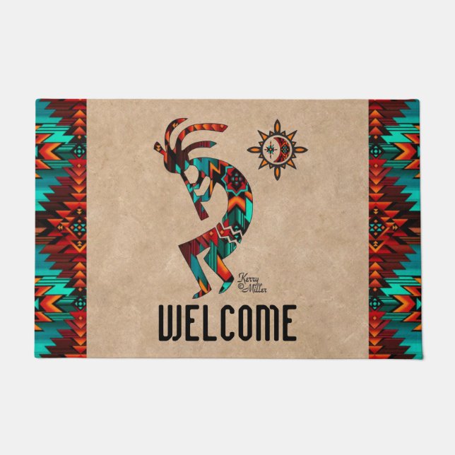 Southwest Kokopelli Doormat (Front)