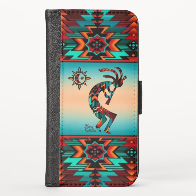 Southwest Kokopelli iPhone Wallet Case (Front)