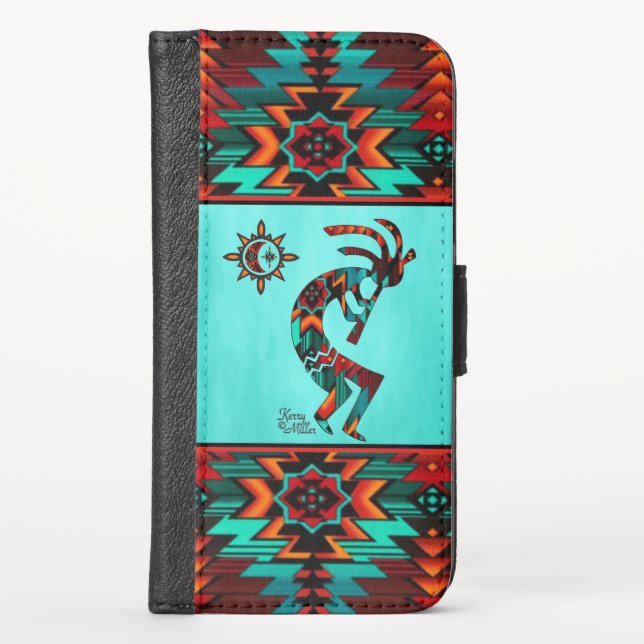 Southwest Kokopelli iPhone Wallet Case (Front)