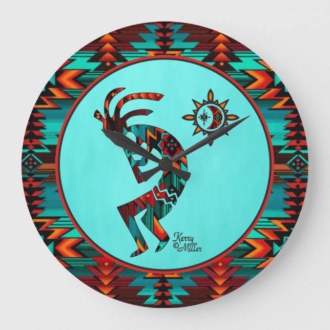 Southwest Kokopelli Large Clock (Front)