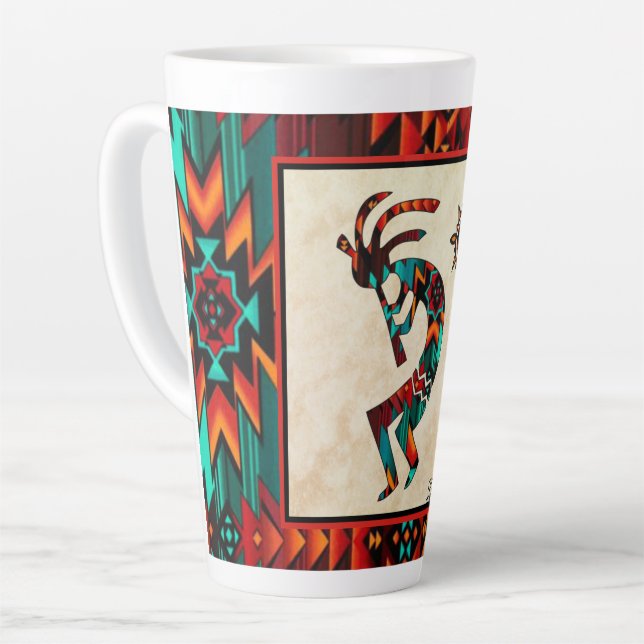 Southwest Kokopelli Latte Mug (Left Angle)