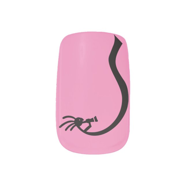 Southwest Kokopelli Minx Nail Art (Left Thumb)