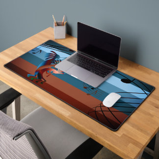 Southwest Kokopelli Music Bronzed Desk Mat